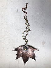 Load image into Gallery viewer, Electroformed Maple Leaf with Labradorite Necklace (Large) #2 - Ready to Ship
