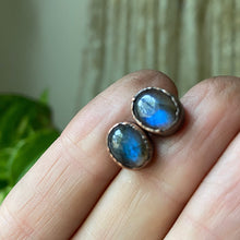 Load image into Gallery viewer, Blue Labradorite Stud Earrings #6