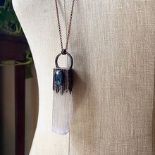 Load image into Gallery viewer, Selenite & Blue Kyanite Necklace #1 - Ready to Ship