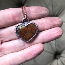 Load image into Gallery viewer, Moss Agate Heart Necklace #2 - Ready to Ship