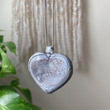 Load image into Gallery viewer, Agate Druzy “Broken Open” Heart Necklace #2 - Ready to Ship