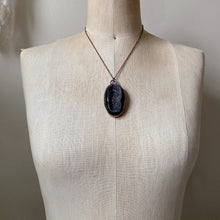 Load image into Gallery viewer, Black Onyx Druzy Necklace #1 - Ready to Ship
