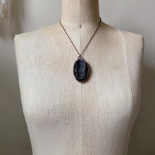 Load image into Gallery viewer, Black Onyx Druzy Necklace #1 - Ready to Ship