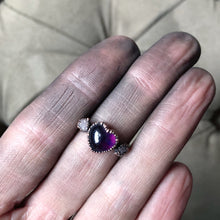 Load image into Gallery viewer, Amethyst & Clear Quartz Druzy Ring - #1 (Size 6.5) - Ready to Ship