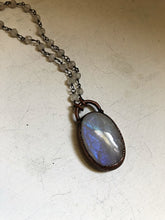 Load image into Gallery viewer, Rainbow Moonstone Necklace on Sterling Silver & Moonstone Rosary Chain Necklace - Ready to Ship (5/17 Update)