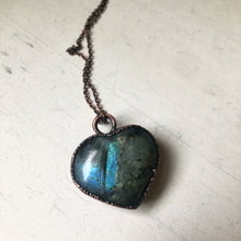 Load image into Gallery viewer, Labradorite Heart Necklace #3