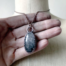 Load image into Gallery viewer, Silver Obsidian Necklace #3