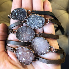 Load image into Gallery viewer, Amethyst Druzy Wrap Bracelet/Choker