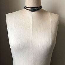 Load image into Gallery viewer, Labradorite and Leather Wrap Bracelet/Choker - Ready to Ship