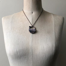 Load image into Gallery viewer, Round Amethyst Slice with Grey Moonstone Necklace - Ready to Ship