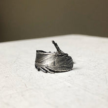 Load image into Gallery viewer, Sterling Silver Adjustable Feather Ring