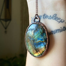 Load image into Gallery viewer, Oval Labradorite Necklace #2 - Ready to Ship