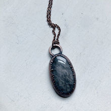 Load image into Gallery viewer, Silver Obsidian Necklace #3