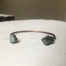 Load image into Gallery viewer, Raw Emerald Chakra Cuff Bracelet - Ready to Ship