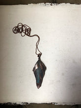 Load image into Gallery viewer, Electroformed Macaw Feather Necklace #3 - Ready to Ship