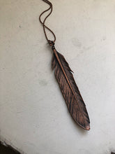Load image into Gallery viewer, Electroformed Feather Necklace #1 - Ready to Ship (5/17 Update)