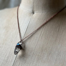 Load image into Gallery viewer, Clear Quartz Point & Raw Opal Necklace #3 - Ready to Ship