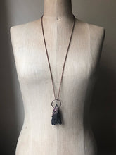 Load image into Gallery viewer, Black Kyanite and Raw Ruby Necklace (Ready to Ship) - Darkness Calling Collection
