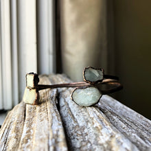 Load image into Gallery viewer, Raw Aquamarine Chakra Cuff Bracelet - Made to Order