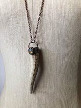 Load image into Gallery viewer, Labradorite & Naturally Shed Deer Antler Tip Necklace #2 - Ready to Ship