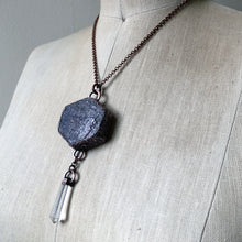 Load image into Gallery viewer, Raw Ruby & Double Terminated Clear Quartz Point Necklace #1
