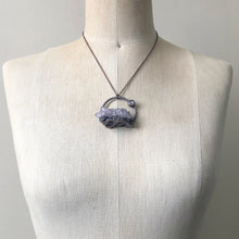 Load image into Gallery viewer, Amethyst Cluster with Grey Moonstone Necklace #2 - Ready to Ship