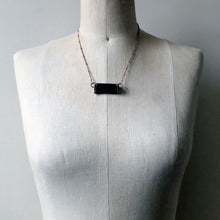 Load image into Gallery viewer, Black Tourmaline Bar Necklace #2