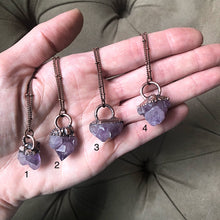 Load image into Gallery viewer, Raw Tibetan Amethyst Mini Cluster Necklaces - Snow Moon Collection
