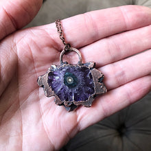 Load image into Gallery viewer, Amethyst Stalactite Slice Necklace - Snow Moon Collection