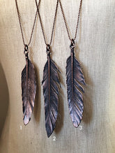 Load image into Gallery viewer, Electroformed Feather Necklace