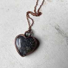 Load image into Gallery viewer, Black Sunstone Heart Necklace #1 - Ready to Ship