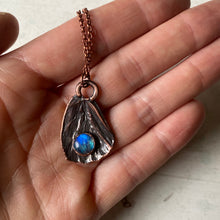 Load image into Gallery viewer, Electroformed Butterfly Wing & Rainbow Moonstone Necklace #1 - Ready to Ship