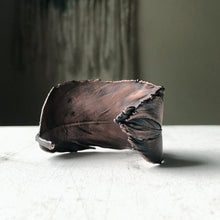 Load image into Gallery viewer, Electroformed Feather Cuff with Pink Amethyst Cluster