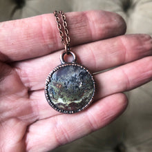 Load image into Gallery viewer, Moss Agate Full Moon Necklace #1 - Ready to Ship