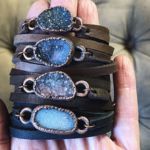 Load image into Gallery viewer, Quartz Druzy Wrap Bracelet/Choker