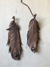 Load image into Gallery viewer, Electroformed Feather and Labradorite Necklace