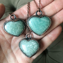 Load image into Gallery viewer, Amazonite Heart Necklace - Ready to Ship