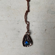 Load image into Gallery viewer, Electroformed Butterfly Wing & Rainbow Moonstone Necklace #1 - Ready to Ship