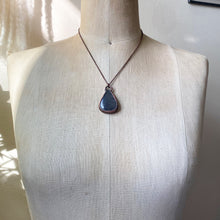 Load image into Gallery viewer, Silver Obsidian Teardrop Necklace - Ready to Ship