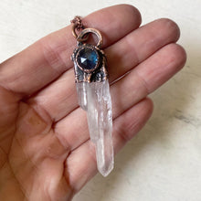 Load image into Gallery viewer, Clear Quartz Point & Blue Kyanite Necklace - Ready to Ship