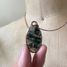 Load image into Gallery viewer, Moss Agate Oval Necklace #1- Ready to Ship