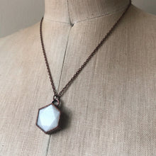 Load image into Gallery viewer, White Moonstone Hexagon Necklace #6 - Ready to Ship