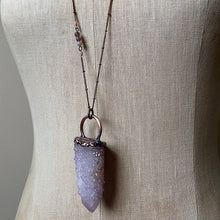 Load image into Gallery viewer, Amethyst Spirit Quartz Necklace with Purple Agate Accent Chain #2 - Ready to Ship