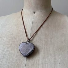 Load image into Gallery viewer, Agate Druzy “Broken Open” Heart Necklace - Ready to Ship