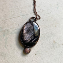 Load image into Gallery viewer, Hypersthene & Rhodochrosite Necklace - Ready to Ship