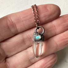 Load image into Gallery viewer, Clear Quartz Point & Raw Opal Necklace #3 - Ready to Ship