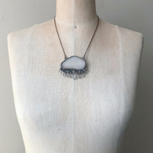 Load image into Gallery viewer, Druzy & Raw Clear Quartz Statement Necklace #1 - Ready to Ship