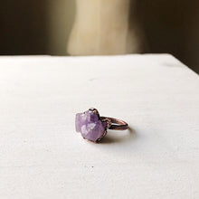 Load image into Gallery viewer, Tibetan Amethyst Mini Cluster Ring #3 (Size 6.5) - Tell Tale Heart Collection