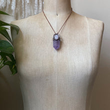 Load image into Gallery viewer, Amethyst Polished Point & Rainbow Moonstone Necklace #1 - Ready to Ship