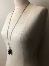 Load image into Gallery viewer, Copper Crystal Point with Rainbow Moonstone Necklace on Sterling Silver & Moonstone Rosary Chain - Ready to Ship (5/17 Update)